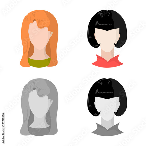 Isolated object of professional and photo icon. Set of professional and profile stock vector illustration.