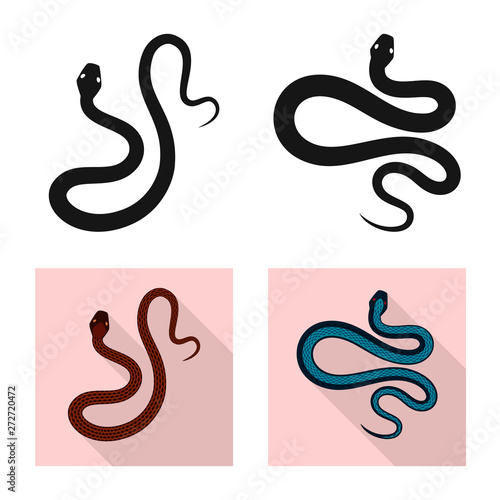 Vector illustration of mammal and danger icon. Set of mammal and medicine stock symbol for web.