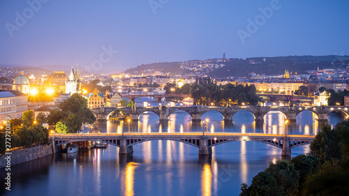 Bridges over river Vltava, Prague, Czech Republic