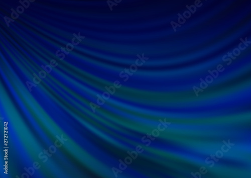 Dark BLUE vector template with lines, ovals.
