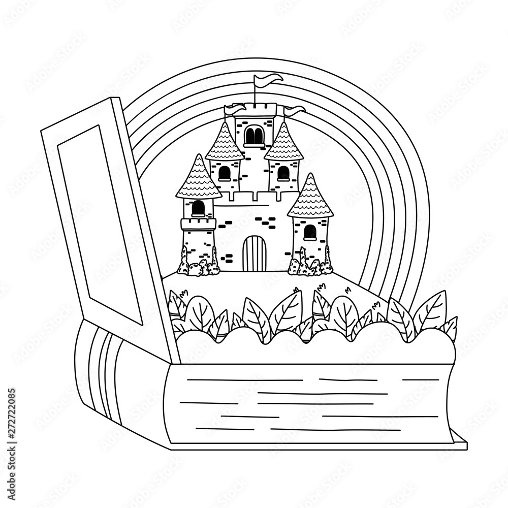 Fotografie Isolated castle with pennants design vector illustration