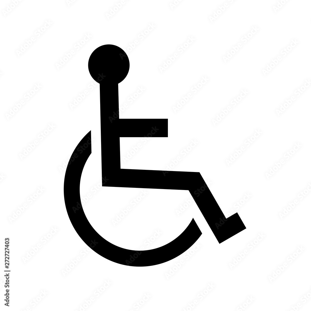 Wheelchair handicap icon flat vector illustration design Wheelchair handicap icon flat vector illustration design