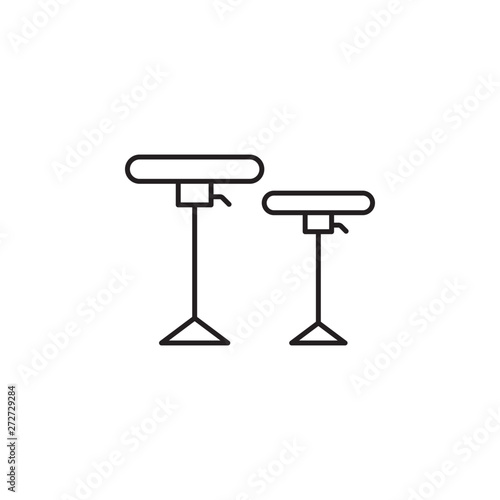 stool icon. Simple thin line, outline vector of Hotel Service icons for UI and UX, website or mobile application