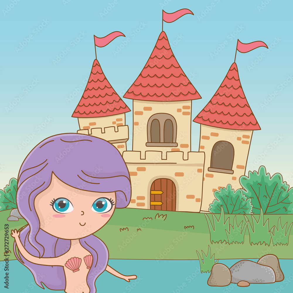 Mermaid of fairytale design vector illustration Mermaid of fairytale design vector illustration
