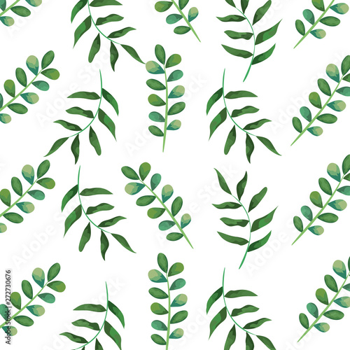 branch with leafs plants pattern background