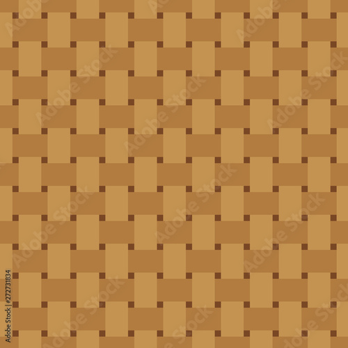 Basket weave seamless pattern. Wicker repeating texture. Braiding continuous background o. Geometric vector illustration