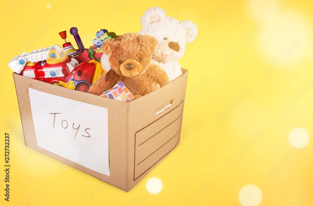 Obraz premium Box Full of Toys and Bears