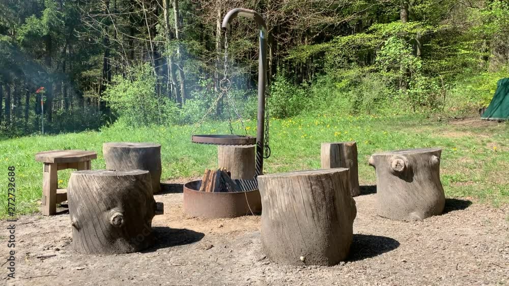 A very nice BBQ place with a nice view near a forrest.
You can also sit on a block of wood around the fire. A very nice BBQ place with a nice view near a forrest.
You can also sit on a block of wood around the fire.
