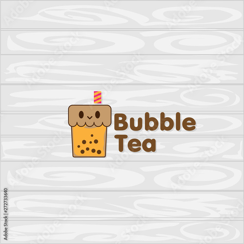 bubble tea logo icon graphic template