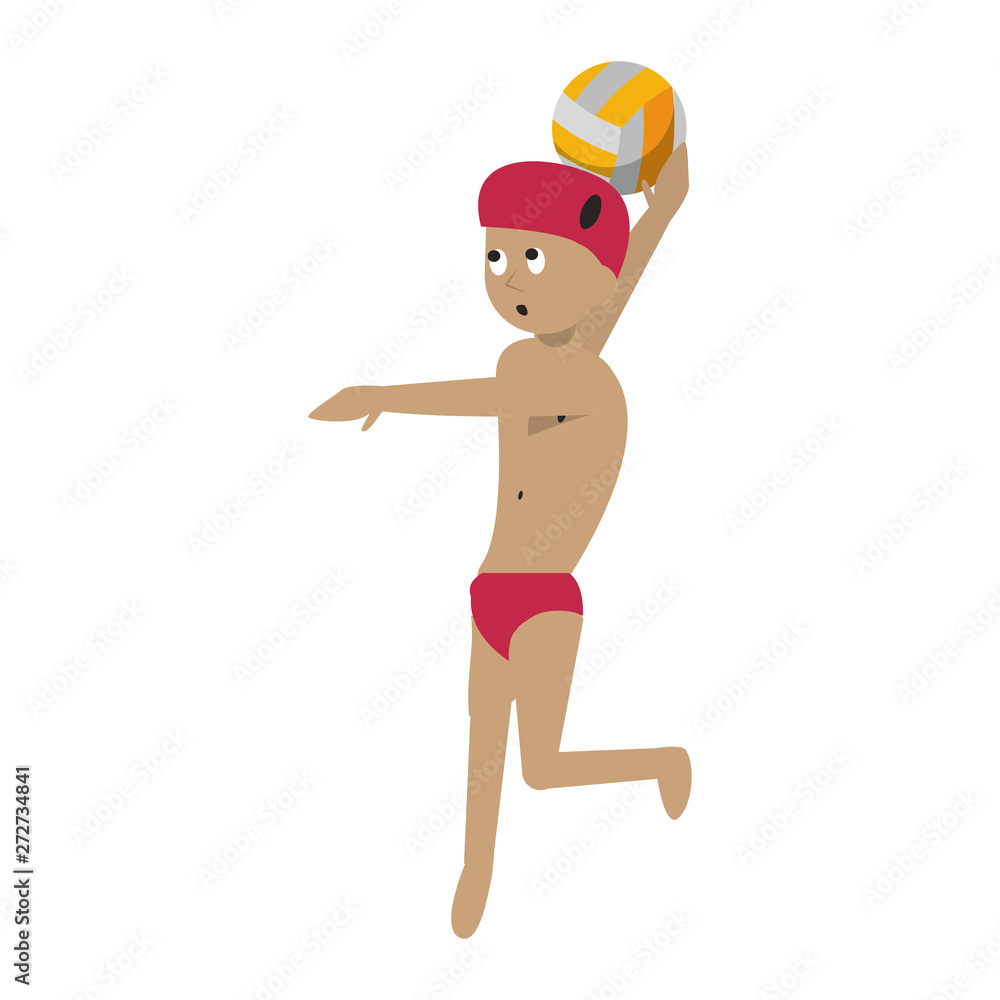 Waterpolo extreme sport cartoon Waterpolo extreme sport cartoon