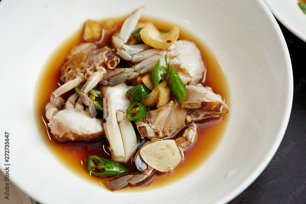 Ganjang gejang, Korean soy sauce marinated crab Ganjang gejang, Korean soy sauce marinated crab
