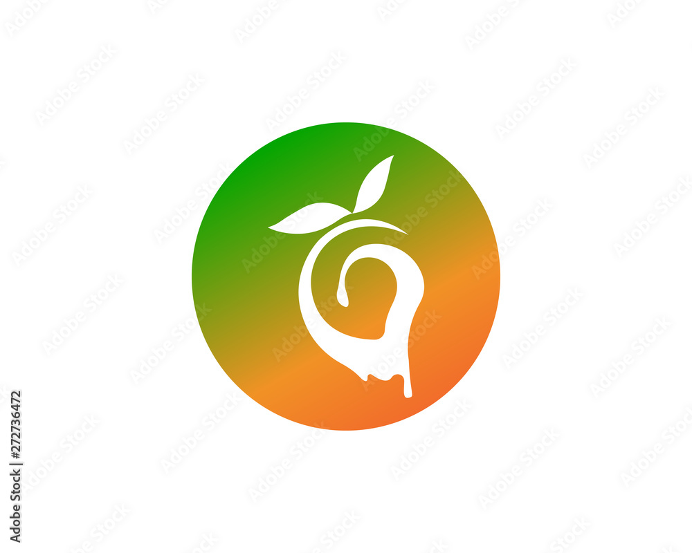 Mango in flat style. Mango vector logo. Mango icon Mango in flat style. Mango vector logo. Mango icon