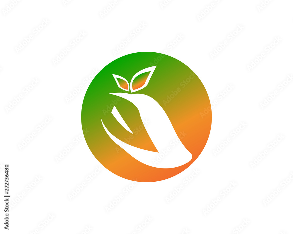 Mango in flat style. Mango vector logo. Mango icon Mango in flat style. Mango vector logo. Mango icon