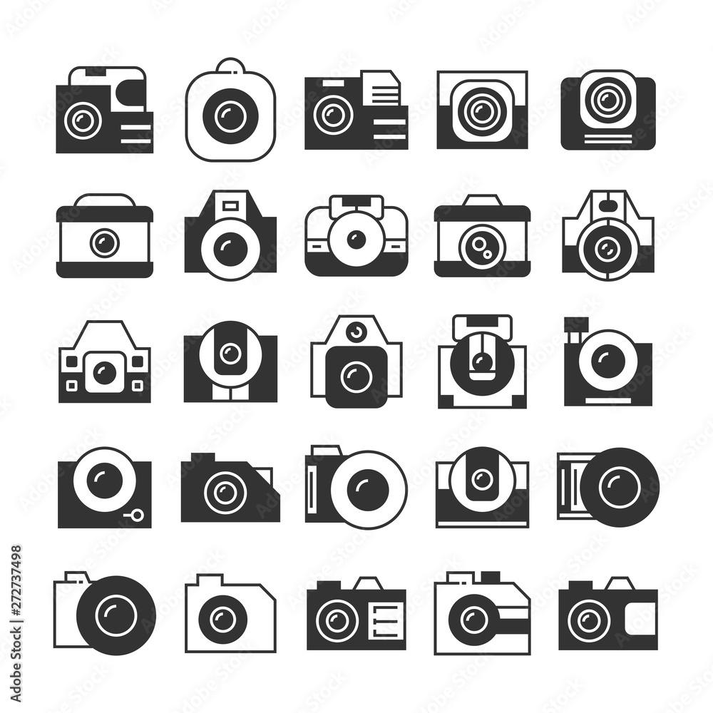 camera and video recorder icons set camera and video recorder icons set