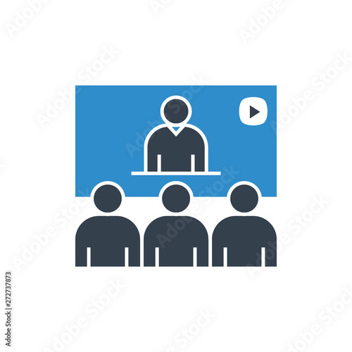 online conference. teleconference icon.