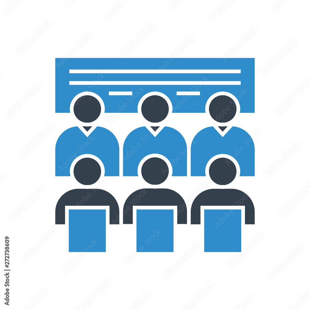 Obraz premium board meeting and business training icon