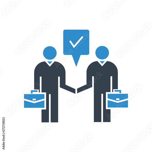 business deal and negotiation concept icon