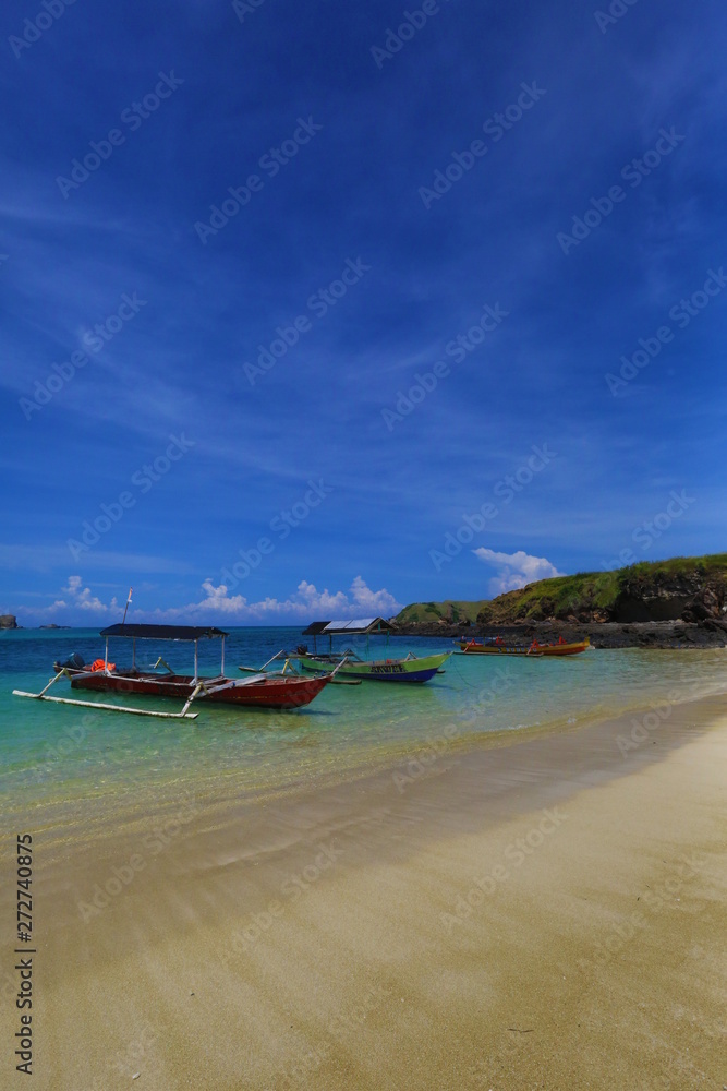 Obraz premium Tanjung Aan Mandalika, Lombok, Nusa Tenggara Barat, Indonesia