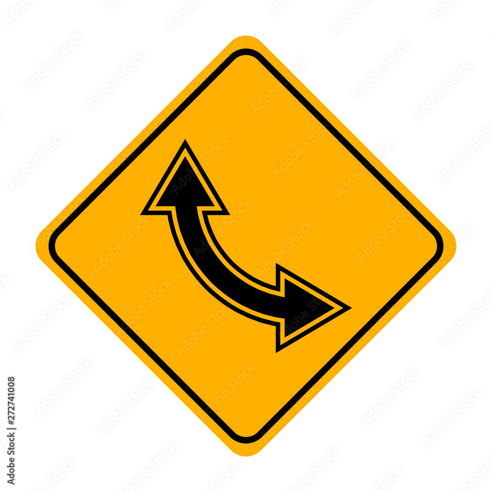 arrow road sign in yellow signage arrow road sign in yellow signage