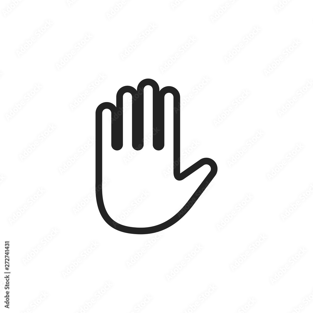 hand icon vector on white background editable. Stop hand logo Vector. hand icon vector on white background editable. Stop hand logo Vector.