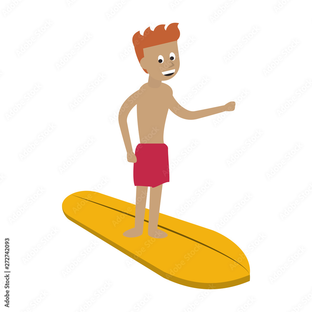 Water extreme sport cartoon isolated