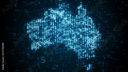 Fotografie Australia circuit board information technology and bigdata processing - Conceptu