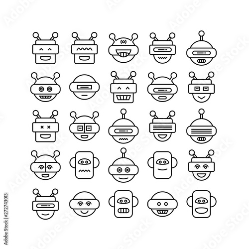 robot head avatar icons