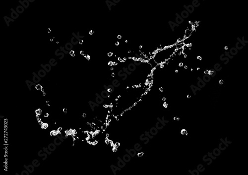 Water Splash On  Black background