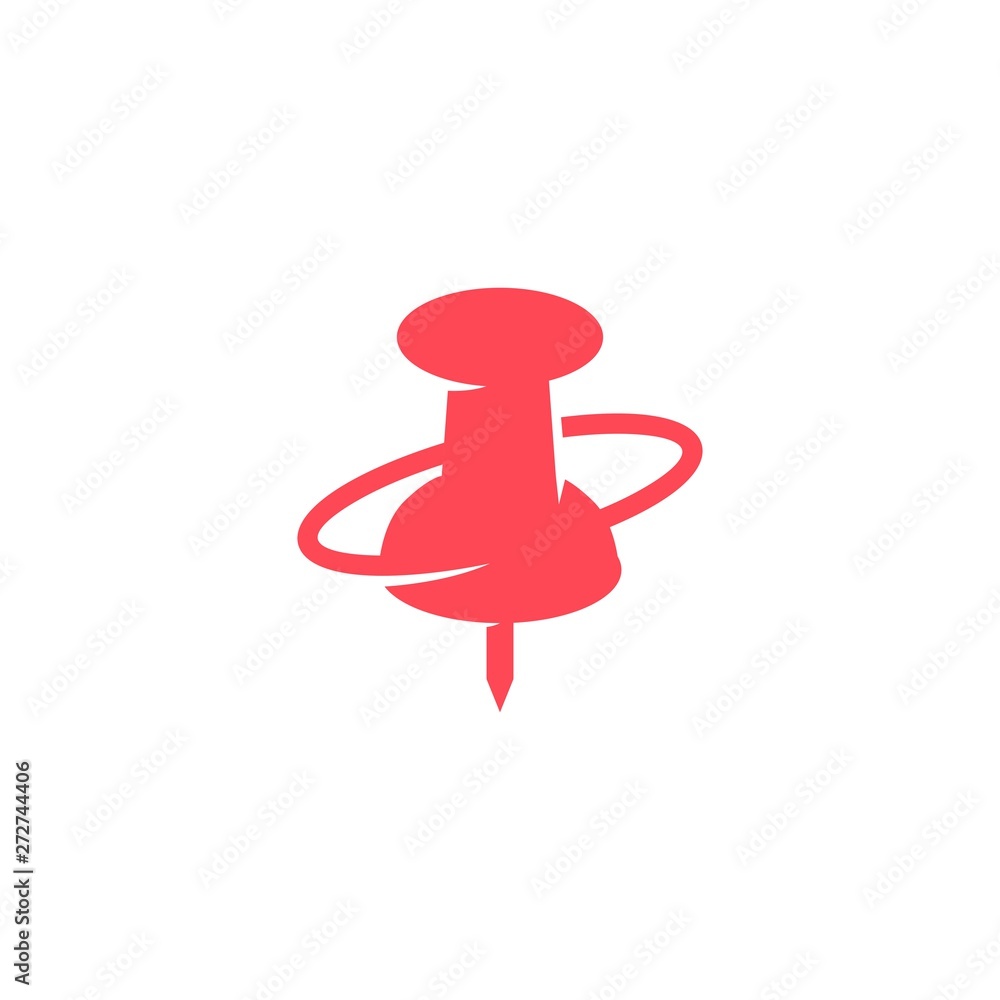 pin planet location logo vector icon illustration pin planet location logo vector icon illustration
