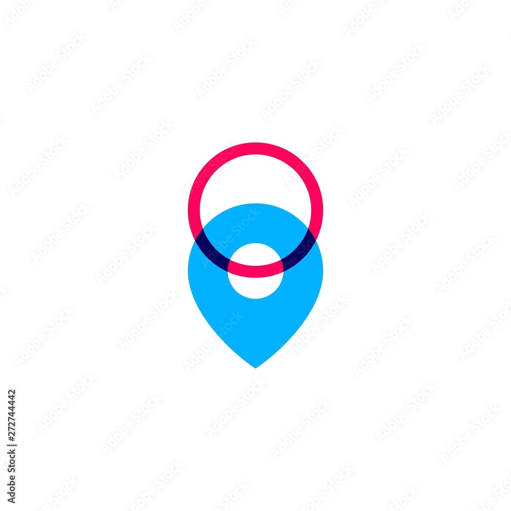 halo pin secure location logo vector icon illustration halo pin secure location logo vector icon illustration