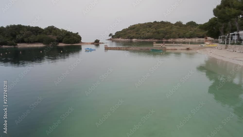 Ionian sea coastline on the Albanian Riviera in Ksamil Beach Ionian sea coastline on the Albanian Riviera in Ksamil Beach