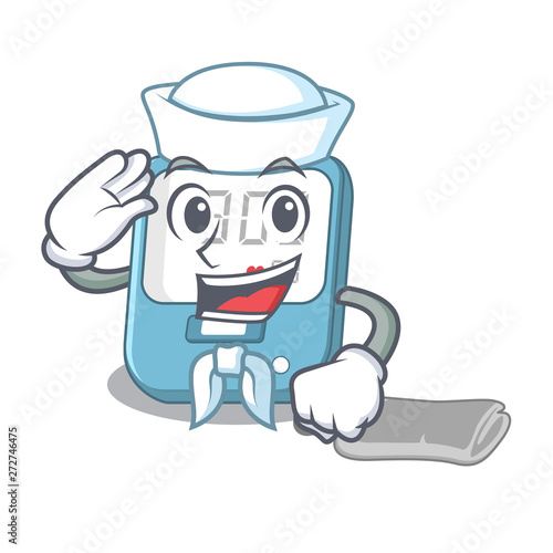 Sailor blood pressure isolated with the character
