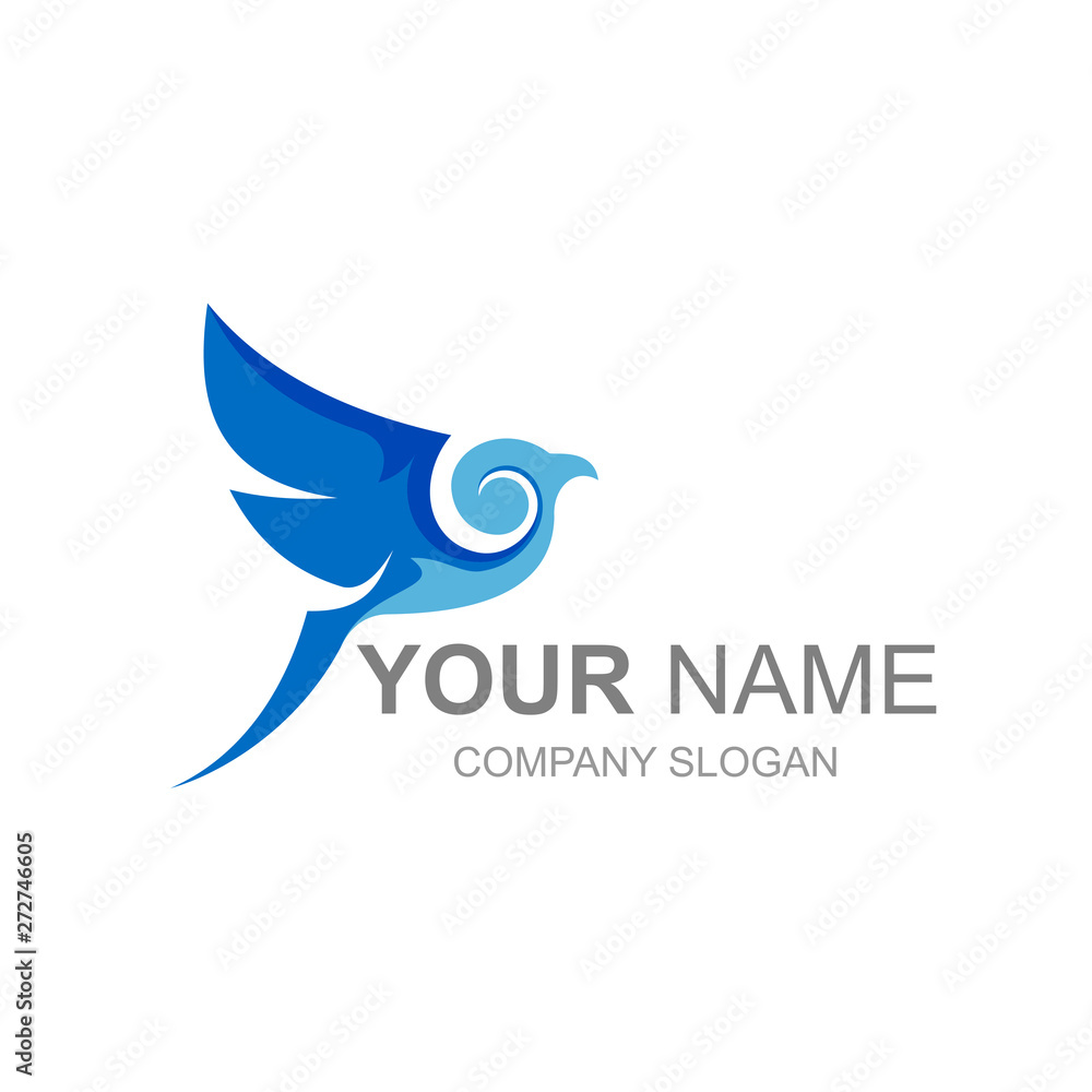 Fototapeta premium simple bird logo with attractive and modern look, logo ready to use