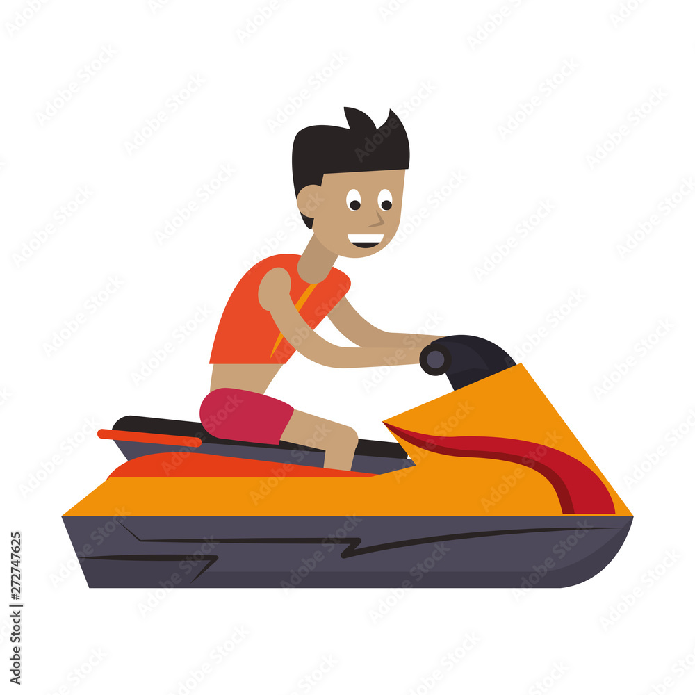 Water extreme sport cartoon isolated Water extreme sport cartoon isolated