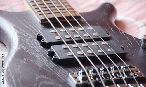 5 Strings Black Bass Guitar photo