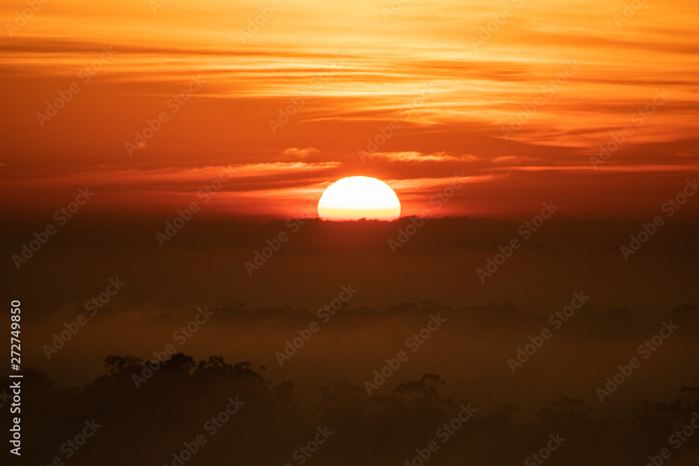 Sunrise in fog Sunrise in fog