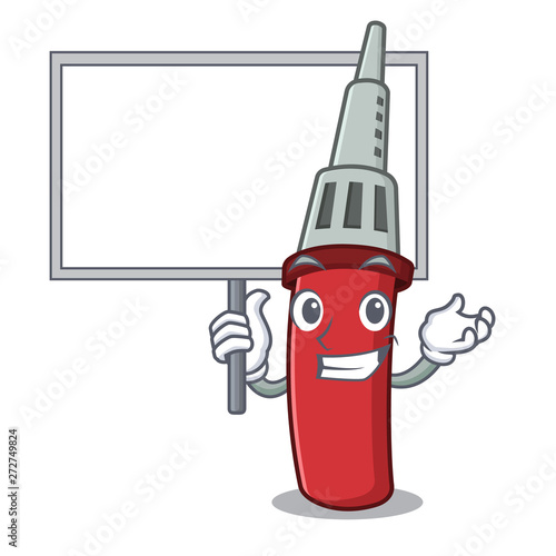 Bring board solderin iron in cartoon mechanical box