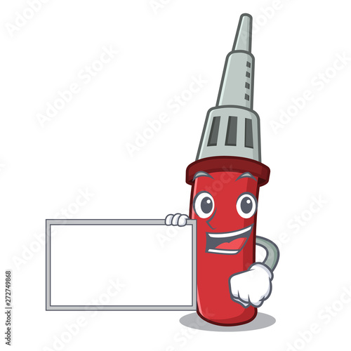 With board solderin iron in cartoon mechanical box