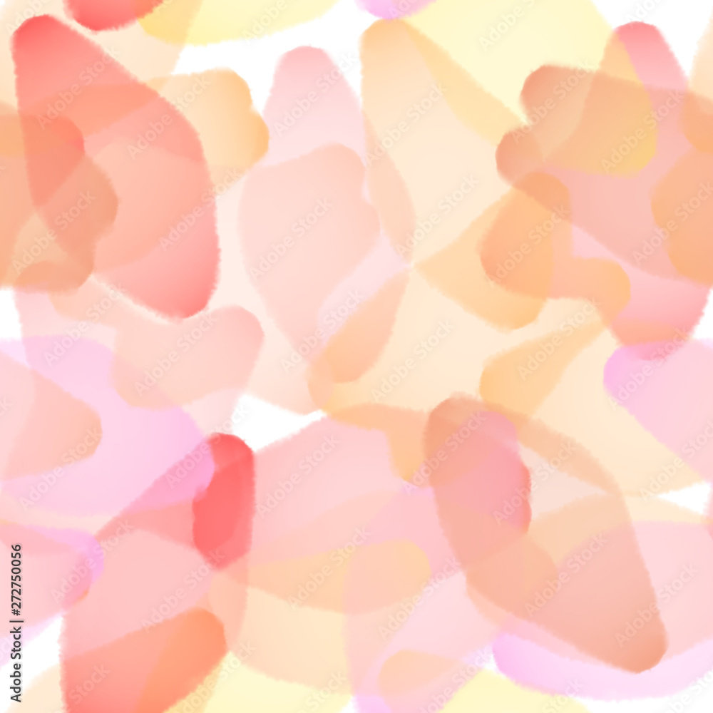 Seamless abstract pink background. Petals, flowers, trees. Design for wallpapers, textiles, fabrics, stationery.