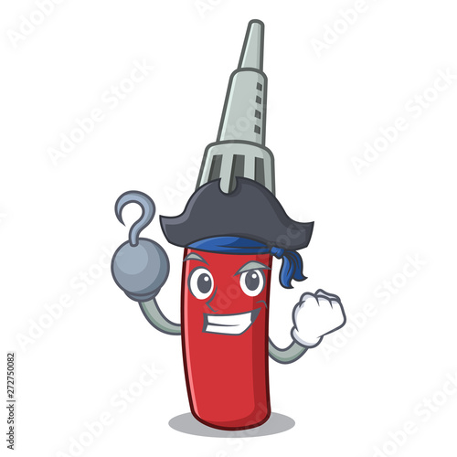 Pirate solderin iron in cartoon mechanical box