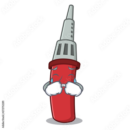 Crying soldering iron in the character shape