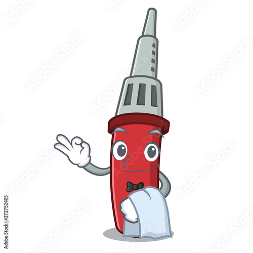Waiter soldering iron in the character shape