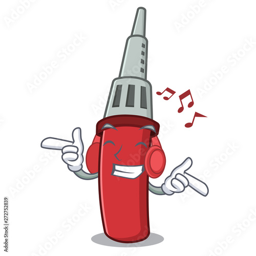 Listening music soldering iron in the character shape