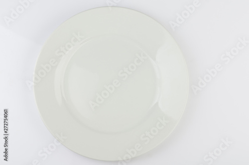Empty clean round white plate