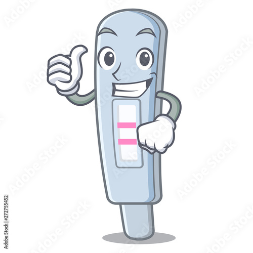 Thumbs up test pack isolated in the cartoon