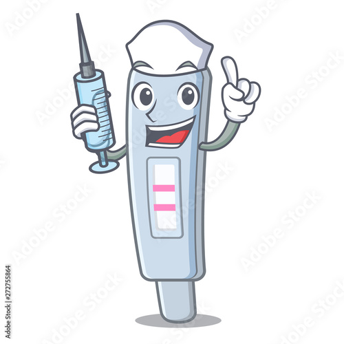 Nurse test pack isolated in the cartoon