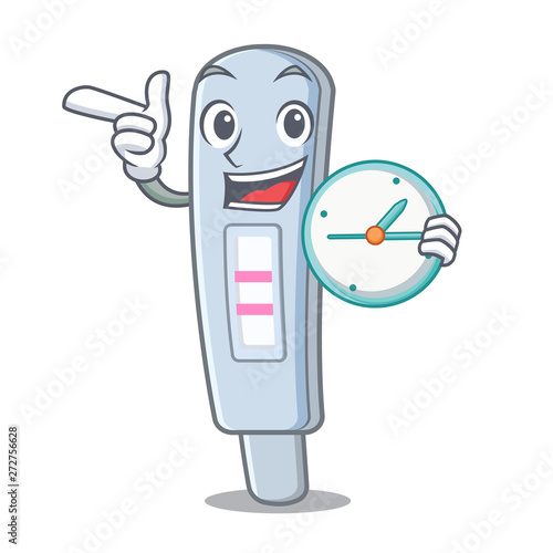 With clock test pack isolated in the cartoon