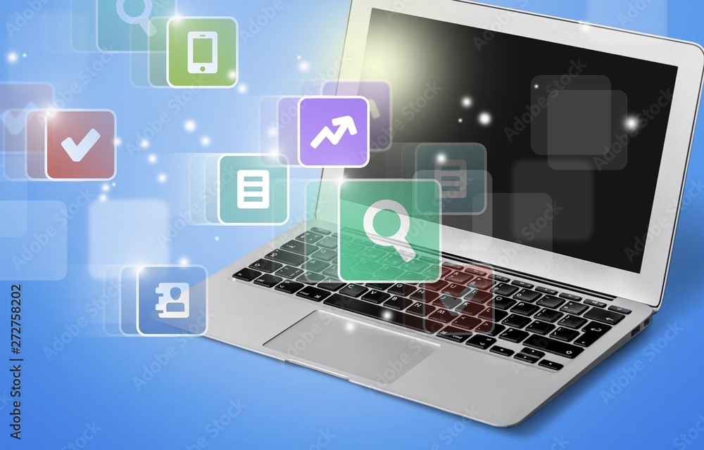 Laptop computer pc on white background Laptop computer pc on white background