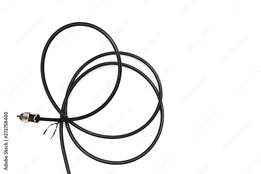 Black power cable socket isolated on white background - Black power cable socket isolated on white background -