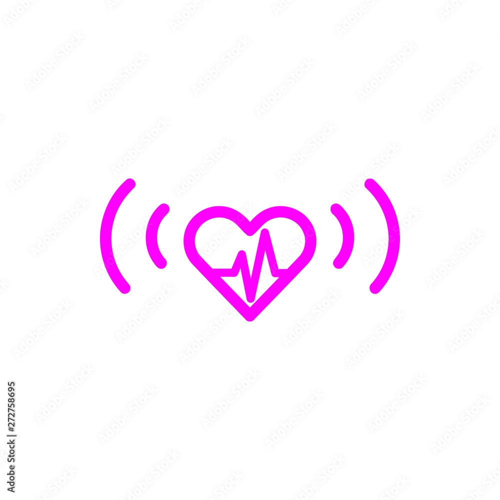 heart, human, vector, medical,pulse, beat, wave, heartbeat magenta color icon heart, human, vector, medical,pulse, beat, wave, heartbeat magenta color icon